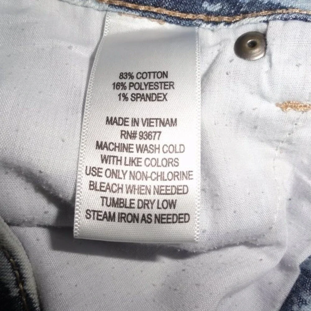 Tie Dye Capris Jeans Sz 7 - Picture 7 of 7